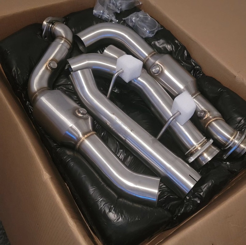 2017 Ford F150 aftermarket exhaust system in a box